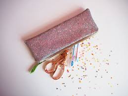 Grey And Rose Gold Glitter Pencil Case Rose Gold Glitter Case Sparkly Grey Glitter Pen Pouch Spar Rose Gold Pencil Case Rose Gold Glitter Rose Gold Stationery