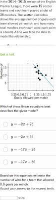 Alpout & +5 cds 2. Estimating Equations Of Lines Of Best Fit And Using Them To Make Predictions Practice Khan Academy