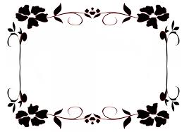 Black And White Floral Border Png Flower Borders And Frames Flower Boarders Flower Frame Flower Border