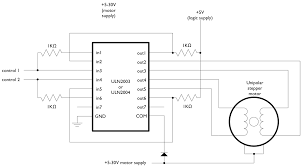 Stepperunipolarcircuit Circuit Diagram Stepper Motor Steppers