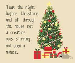 Not A Creature Was Stirring Not Even A Mouse Christmas Cross Stitch Pattern Twas The Night Before Etsy Cross Stitch Patterns Christmas Christmas Cross Stitch Christmas Cross