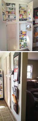 To Save Space In The Kitchen Build A Shallow Pantry Into A Dividing Wall Perfect For Storing Cans Spice Pantry Redo Shallow Pantry Kitchen Furniture Storage