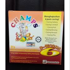 Ubat Cacing Perisa Coklat 2kotak X Rm15 D Worms Champs Shopee Malaysia