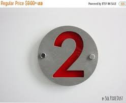 Numeros De Maison Modernes Beton Rond D Un Nombre Avec Etsy Modern House Number House Numbers Custom House Numbers