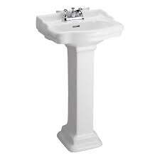 Barclay Stanford 460 Pedestal Lavatory 6 Mini Widespread At Menards Pedestal Sink Pedestal Sinks Sink