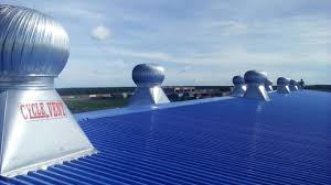 Exhaust roof turbine ventilator terpasang di atap pabrik, comercial industri, gudang yang tujuannya adalah membuat hawa rekomendasi buat kamu. Konsultasi Turbine Ventilator