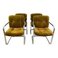 Chromcraft bar stools are available in both 26 counter height and 30 bar height. Vintage Chromcraft Cantilever Dining Chairs Set Of 4 In 2021 Cantilever Dining Chair Velvet Dining Chairs Chair