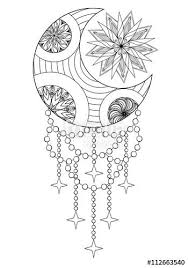 Bohemian Moon And Sun Colouring Page Moon Coloring Pages Sun Coloring Pages Mandala Coloring Pages