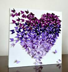 Entre mis papeles preferidos están: Corazon De Mariposas De Papel Arte Purpura Manualidades Creativas Manualidades