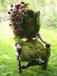 moss garden chair decoration jardin art des jardins idees jardin