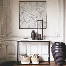 White Marble And Black Metal Console Table Maisons Du Monde Console Marbre Maison Du Monde Console Console Salon