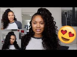 Quick Weave Half Up Half Down W Extended Ponytail Feat Nadula Hair Extended Ponytail Womens Hairstyles Hair Videos