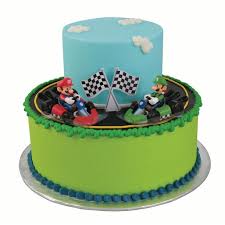Mario kart themed birthday cake cakecentral. Super Mario Kart Two Tier Cake Walmart Com Walmart Com