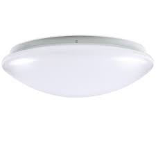 Envirolite 120 Watt Equivalent 14 In White Integrated Led Round Ceiling Flush Mount Ev1014a Wh Round Light Fixture Light Fixtures Commercial Lighting Fixtures