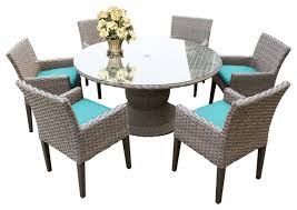 We did not find results for: Oasis 60 Outdoor Patio Dining Table With 6 Chairs W Arms Tropical Outdoor Dining Sets By Design Furnishings Houzz