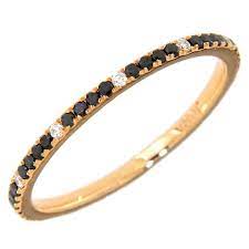 Jona Black And White Diamond 18 Karat Rose Gold Eternity Band Ring Eternity Band Diamond Rose Gold Eternity Band Eternity Ring Diamond Wedding