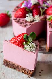 Vegan Strawberry Cheesecake Oil Free Lazy Cat Kitchen Recipe Vegan Desserts Raw Desserts Vegan Sweets