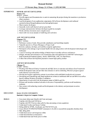 Asp Net Developer Resume Samples Velvet Jobs