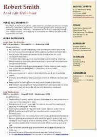 / 11+ lab technician resume templates. Lab Technician Resume Samples Qwikresume
