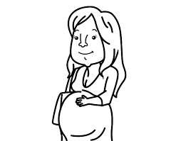 Pregnant woman and woman holding a baby. Pregnant Woman Coloring Page Coloringcrew Com