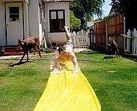 There is not uv protection in this plastic sheeting. Slip N Slide Wikipedia