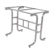 1 dining table, 4 armless chairs and 2 arm chairs; Rectangular Glosy Finish Designer Stainless Steel Dining Table Frame For Hotel Id 8045144112