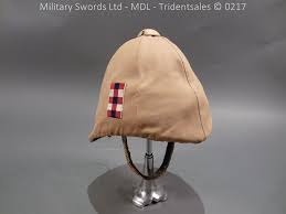 Excellent And Rare Boar War Period White Helmet With Super Puggaree Which Has The Origianl Khaki Cover With Scots Gu White Helmet Military Headgear Pith Helmet