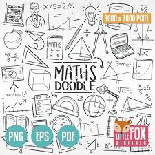 Mathematics Doodle Vector Icons Maths Subject School Learn Etsy In 2020 Line Art Design Doodle Icon Math Doodles
