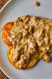 Image result for sausage gravy biscuits