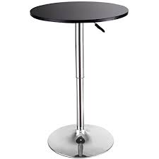 Round Bar Table Contemporary Style Pneumatic Height Adjustable Swivel Kitchen Pub Furniture Md Group