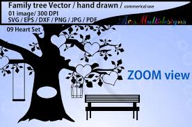 Download Family Tree Silhouette Clipart Svg Eps Dxf Png Pdf 9 Heart Set Arcsmultidesigns
