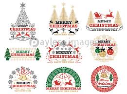 クリスマスのエンブレム シンボルマークのセットの写真 イラスト素材 xf6195295379 ペイレスイメージズ ベクターイラスト シンボルマーク クリスマス イラスト