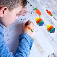 Lets Joy Pack of 6 Easter Erasers Easter Egg Carrot, Children's Party Bags,  Easter Children's Eraser, Party Favors Gifts Games Prizes School Office :  ...