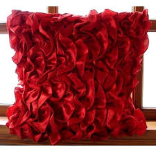 Designer 20x20 Red Sofa Throw Satin Throw Cushion Etsy Red Decorative Pillows Red Throw Pillows Red Pillows