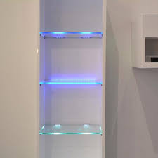 Living room is a great place for a glass cabinet if you have a lot of space in the living room or feel like many of the items you want to. Aiboo Under Cabinet Led Lights For Glass Edge Shelf Back Side Clip Cla