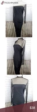 Pretty Little Thing Dobby Mesh Midi Dress Black Nwt Black Midi Dress Fashion Design Clothes Design