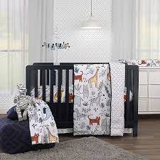 Related posts safari crib bedding sets. Carter S Safari Party 4 Piece Animal Crib Bedding Set In Grey Bed Bath Beyond