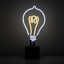 Handcrafted real neon sign, made of glass. Lightbulb Neon Desk Light By Amped Co Nl Bulb