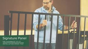 Trex signature posts should be installed 6' or 8' clear span to account for appropriate railing length. Trex Signature Aluminum Railing Panel Vs Kit Speed Test Trex Youtube Youtube