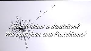 Der käuferschutz ist deine absicherung, wenn eine ware nicht ankommt, beschädigt ist oder nicht der beschreibung entspricht. Pusteblume Zeichnen Lernen How To Draw A Dandelion Diy Anleitung Strich Fur Strich Youtube