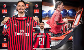 Your source for all the. Zlatan Ibrahimovic Poses With Ac Milan Shirt After Completing Sensational Return To The San Siro Daily Mail Online
