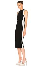 David Koma Contrast Frame Dress In Black White Fwrd Dresses Little Black Dress David Koma