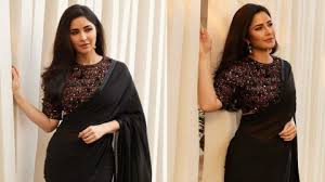 Katrina Kaif creates a paradigm shifting statement in Sabyasachi's black  drape with embellished blouse | PINKVILLA