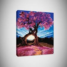 Urun Sayfalarindan Yagli Boya Numarali Tablo Boyama Pembe Agac Manzara Setini Burada Bulabilir Mozaikhobi Com Farki Ile Guvenli Yagliboya Sanat Tablolar Sanat