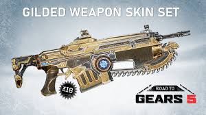 Gears 5 updates customizing characters in gears 5; Gears 5 Gilded Weapon Skin Set Content Unlock Gamerheadquarters