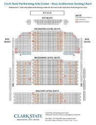 Seating Information Clark State Performing Arts Center