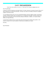 May 01, 2018 · warehouse cover letter sample. Best Warehouse Associate Cover Letter Examples Livecareer