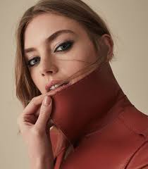 REISS Lucie Short Leather Jacket