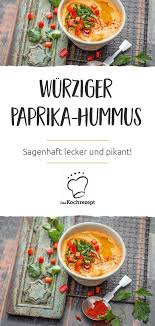 Paprika Hummus Rezept In 2020 Humus Rezept Hommus Paprika Hummus