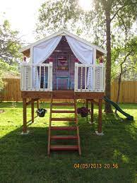 The two functional windows on the side walls offer enough light and air flow to make the kids outdoor clubhouse a magical place all their own. Handmade Hide Away The Handmade Home Backyard Fun Play Houses Kids Clubhouse